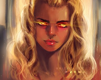 Bad Wolf Rose Tyler Art Print: Doctor Who Fanart