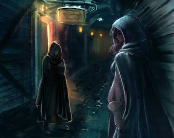 Sweetblade Assassin Art Print: Dark Fantasy Book Cover