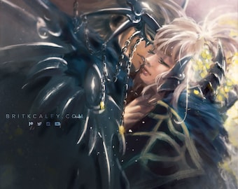 Sakura & Syaoran Art Print: Tsubasa Reservoir Chronicle Anime Poster