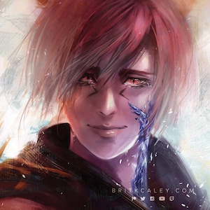 Crystal Exarch - G&#39;raha Tia - Final Fantasy XIV - FFXIV - FF14 - art print - fanart - 4x6, 8.5x11, 12x18