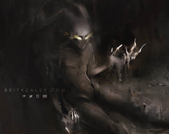 Kingdom Hearts Neoshadow Art Print: Dark Fantasy Painting