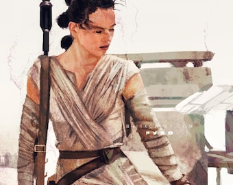 Rey - Star Wars Fan Art - Jedi - Matte Print - Etsy Canada