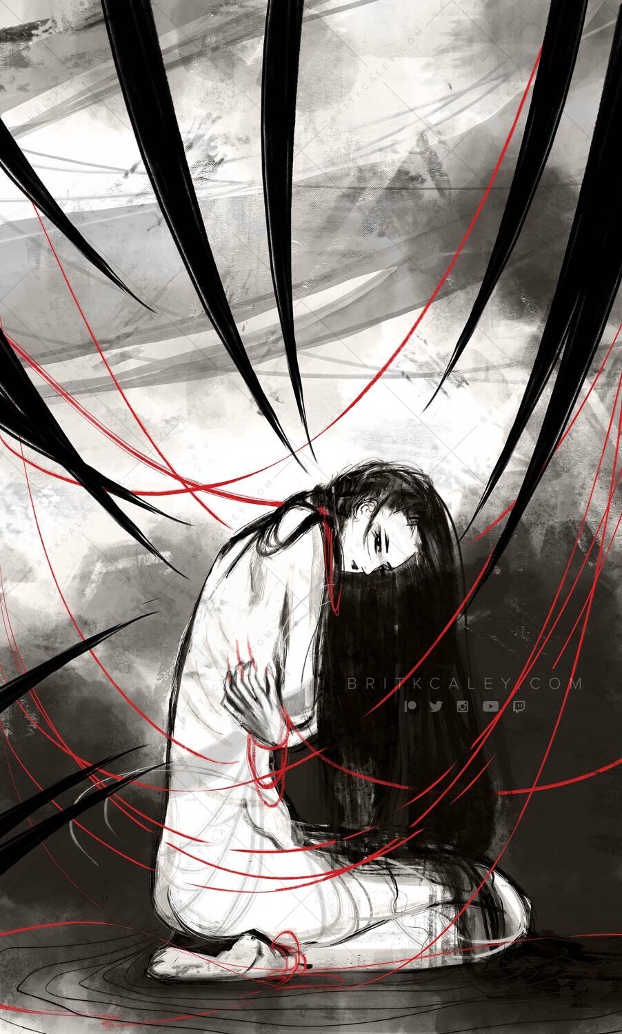 Oizys - Depression - Anxiety - Mental Health - Illustration - art print - fanart - 4x6, 8.5x11, 12x18