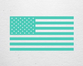 American Flag Sticker(Single Color)