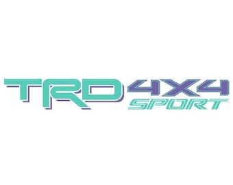 TRD 4x4 Sport Bed Side Dual Color Decals (Pair)