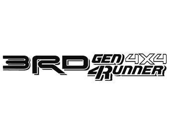 3RD Gen 4Runner Decal (Single Color)