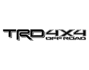 TRD 4x4 Offroad Bed Side Single Color Decals (Pair)