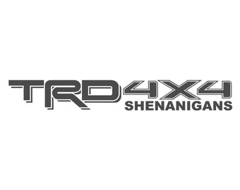 TRD 4x4 Shenanigans Bed Side Single Color Decals (Pair)