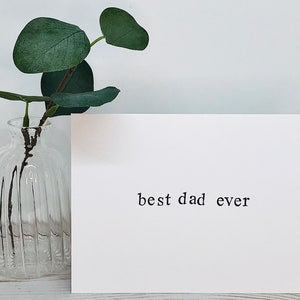 Drôle de carte de fête des pères - meilleur papa de tous les temps - carte pour papa, estampillée à la main, carte vierge, faite à la main