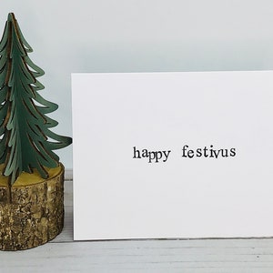 Carte de Noël amusante - joyeuse fête - Carte de Noël adulte, carte vierge, estampillée à la main, faite à la main