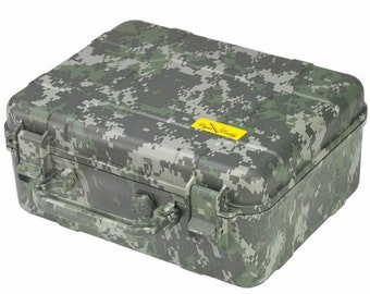 Travel Cigar Caddy Holds 40 Cigars, Camo Travel Waterproof Humidor, Personalized Military Humidor with Lighter, Cigar Caddy Veteran Gift