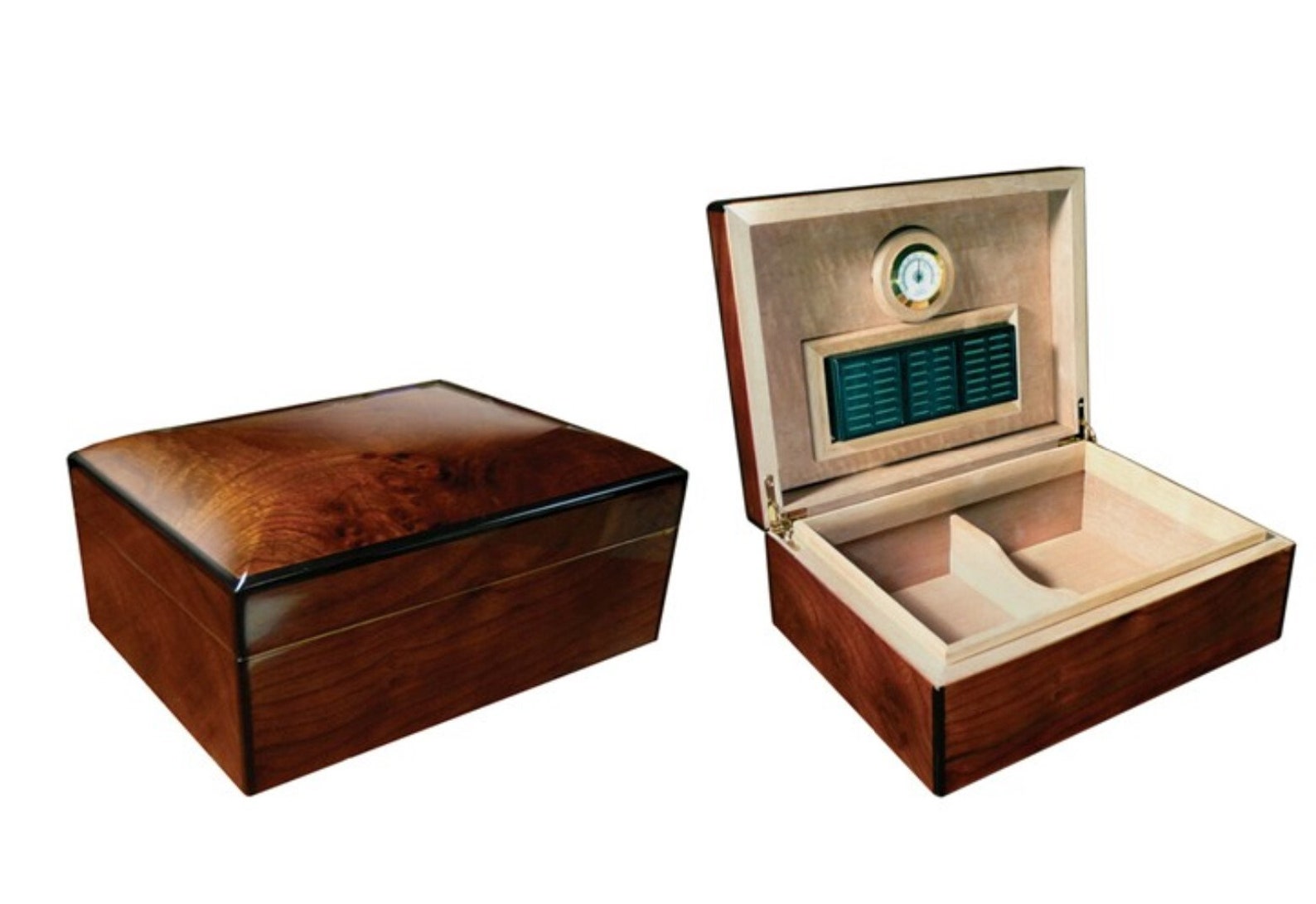 Humidor Box With Burl Wood Finish Dome Lid Cigar Box for Etsy