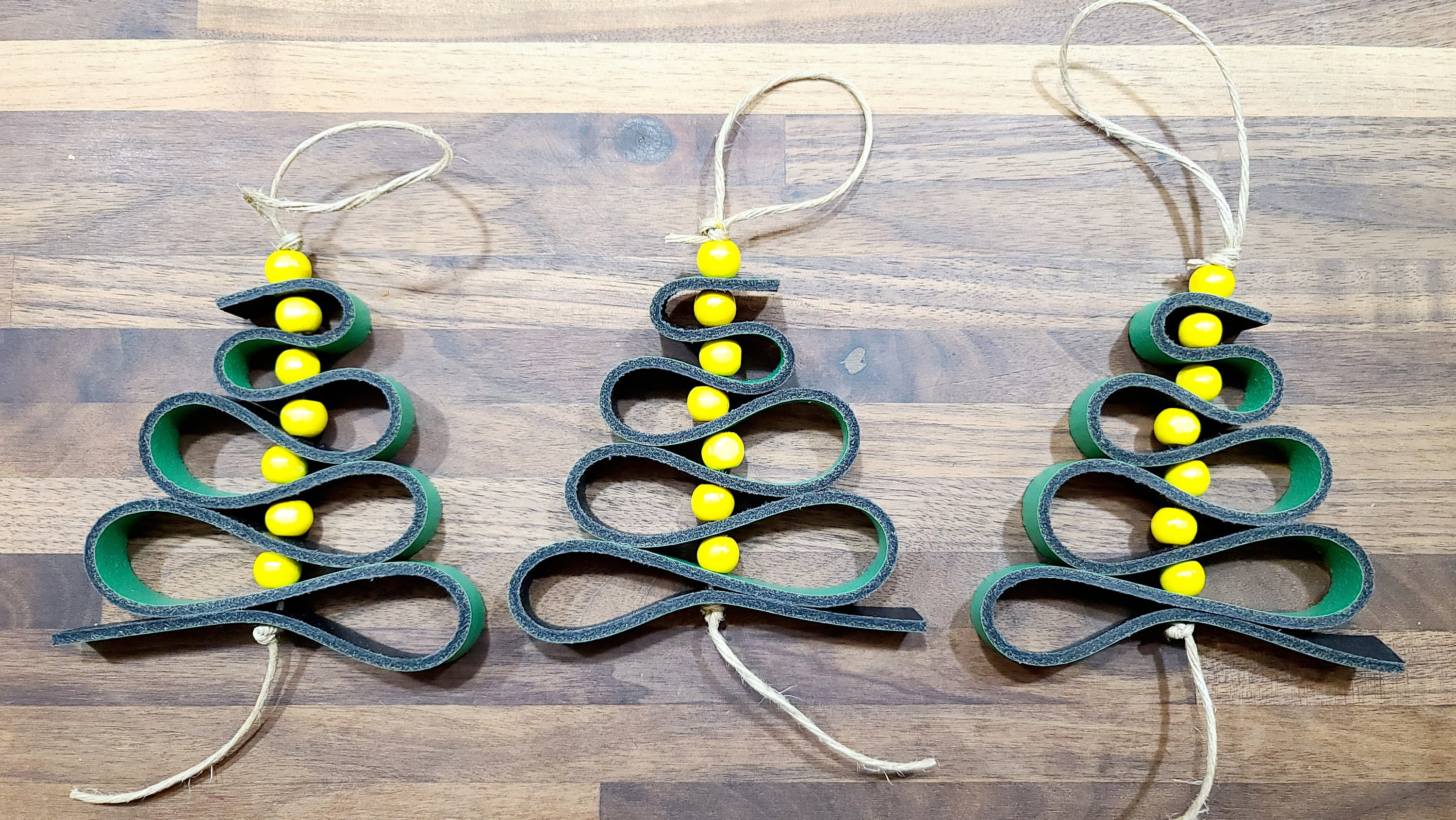 Leather Christmas Ornaments 