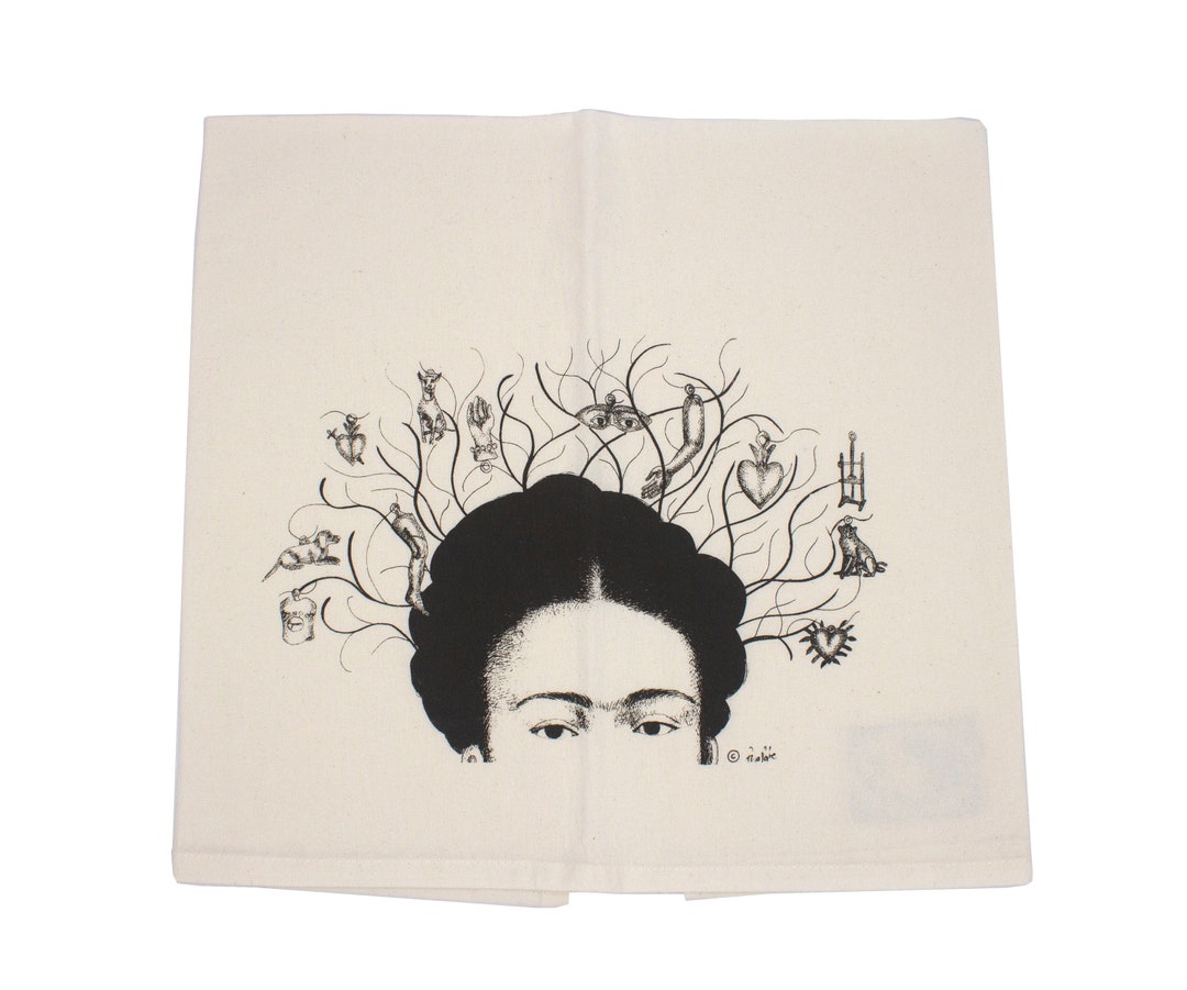 Frida With Milagros 100% Organic Cotton Tea Towel - Etsy