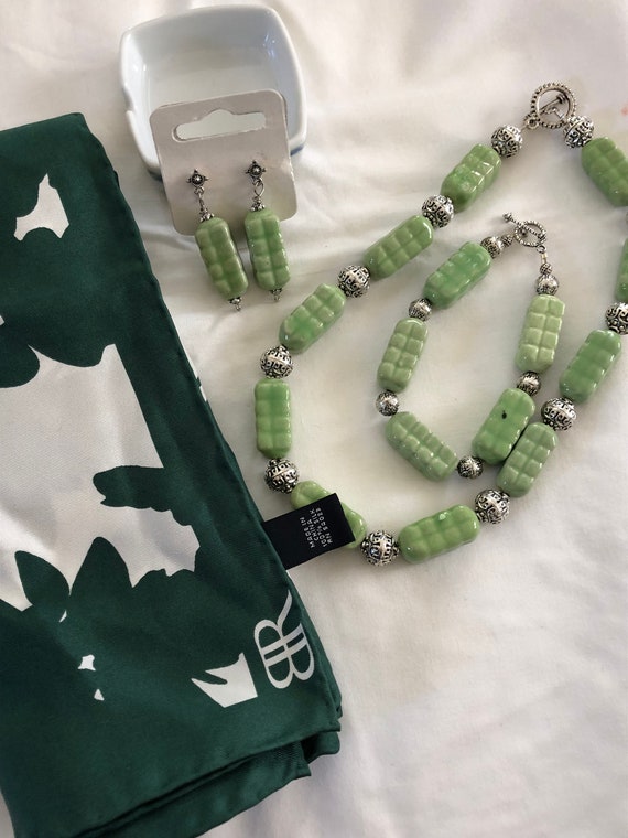 Handmade Jewelry Set with Scarf