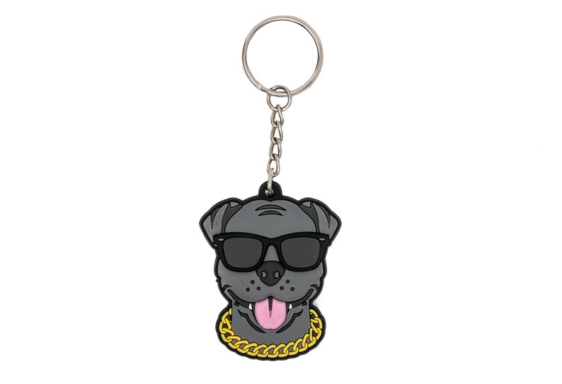 Pitbull Blue Nose Keychain