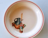 KITCHEN KRAFT Ovenserve Pie Plate Obscure Rare Pattern by Homer Laughlin Jug Candle Woman Flowers