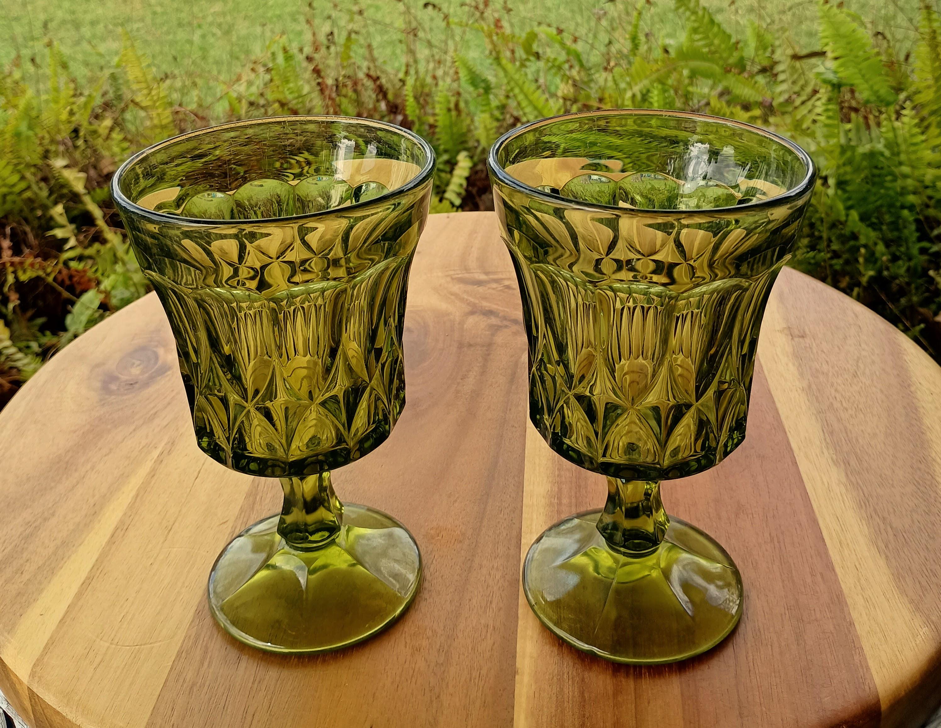 70s Green Glassware - Etsy