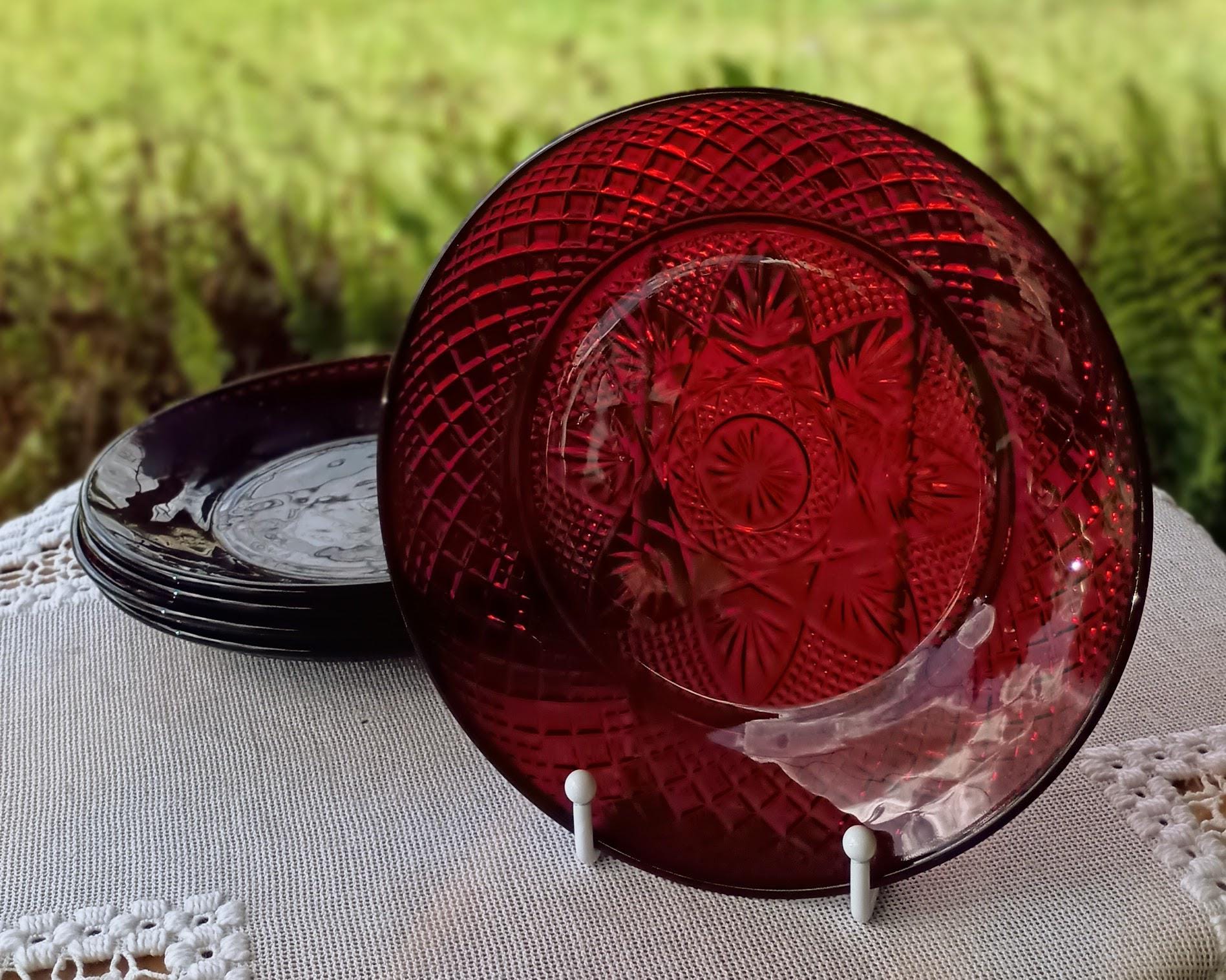 Plates for Ruby Wedding - Etsy