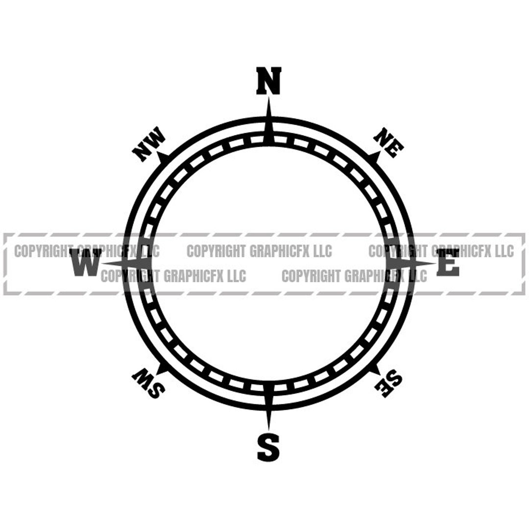 Empty Compass Vector Logo Design Emblem Mountains Sticker Car .eps ...