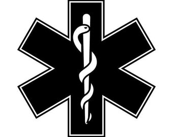 Star of Life Medical Logo, Vector Clipart (Digital Download)