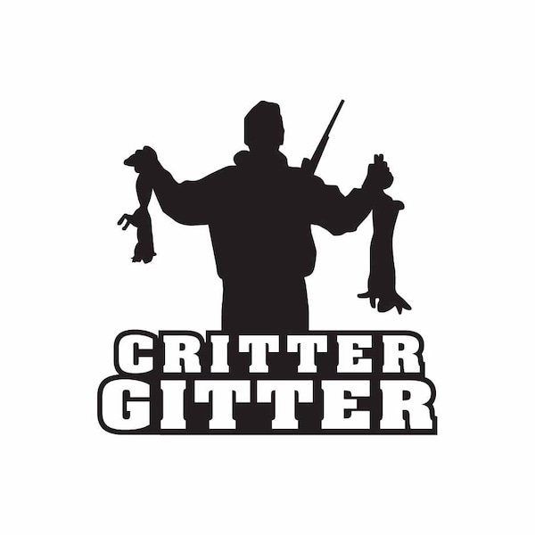 Critter Gitter Hunting Squirrel Rabbit vector eps, .svg, .png, .dxf Vinyl Cutter Ready, T-Shirt, CNC clipart graphic 0105