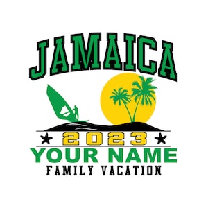 Jamaica Family Vacation Personalized SVG, EPS, PNG (Digital Download)