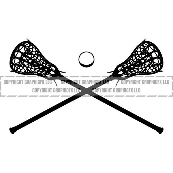 Lacrosse Sticks and Ball INSTANT DOWNLOAD 1 Vector .eps Svg Etsy