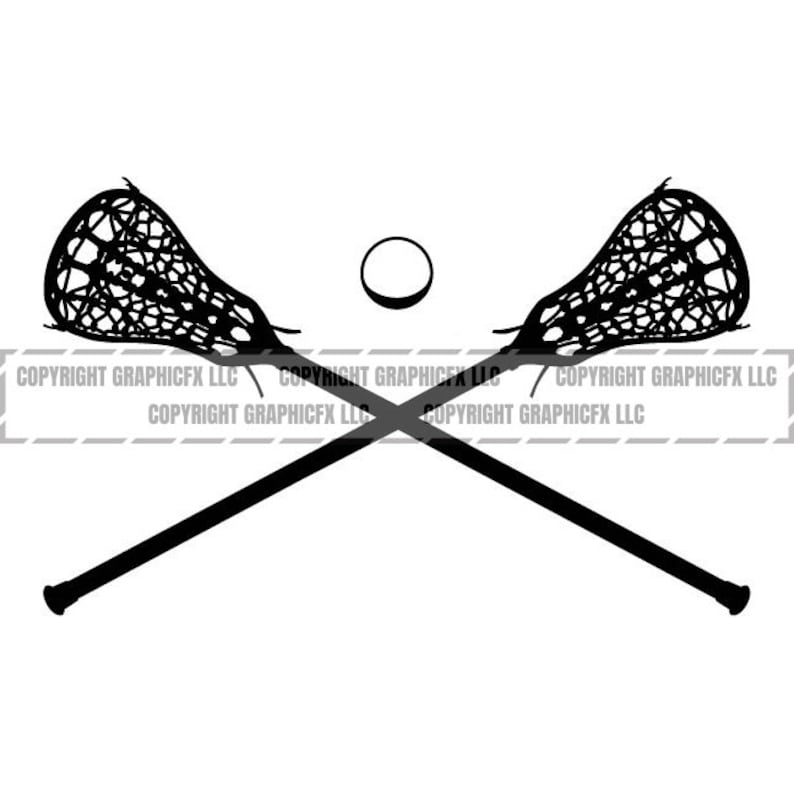 Lacrosse Sticks and Ball INSTANT DOWNLOAD 1 Vector .eps Svg Etsy
