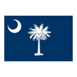 South Carolina State Flagge Vektor .eps, .dxf, .svg .png. Vinyl Cutter Ready, T-Shirt, CNC Clipart Grafik 0800