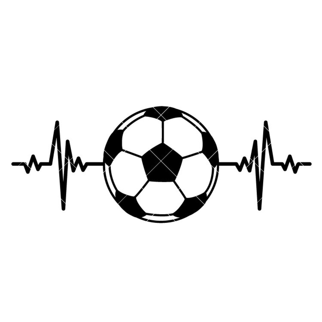 Soccer Ball Heartbeat Soccerball Futbol Vector .eps, Svg, Jpg & 1 .png ...