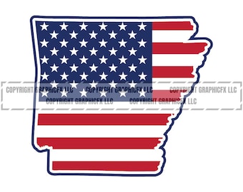 Arkansas USA Flag State Outline Vector (Digital Download)