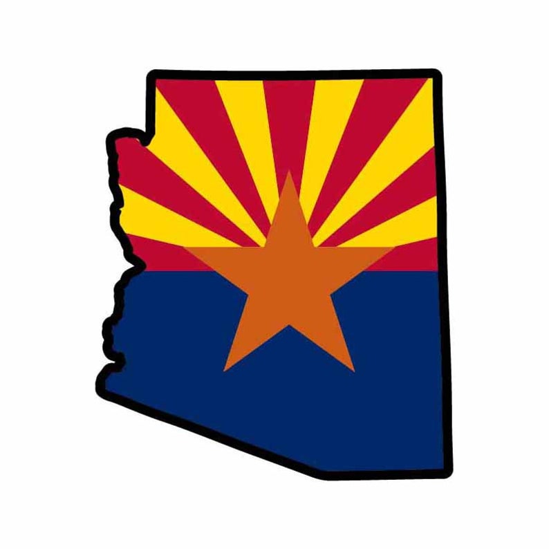 Arizona State Shape Flag INSTANT DOWNLOAD 1 vector .eps .dxf | Etsy