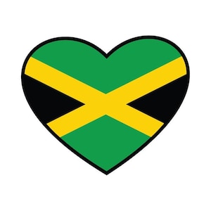 JAMAICA Flag Heart vector .eps, .dxf, .svg .png. Vinyl Cutter Ready, T-Shirt, CNC clipart graphic 0708