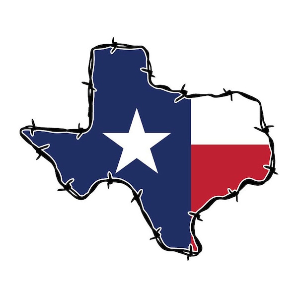 Barbed Wire Texas Flag INSTANT DOWNLOAD  vector .eps, .dxf, .svg .png. Vinyl Cutter Ready, T-Shirt, CNC clipart graphic 0217