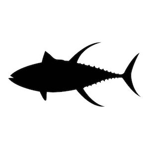 Yellow Fin Tuna Fish .eps, .svg, .dxf & 1 .png Vinyl Cutter Ready, T-Shirt, CNC clipart graphic 0952 Commercial Use