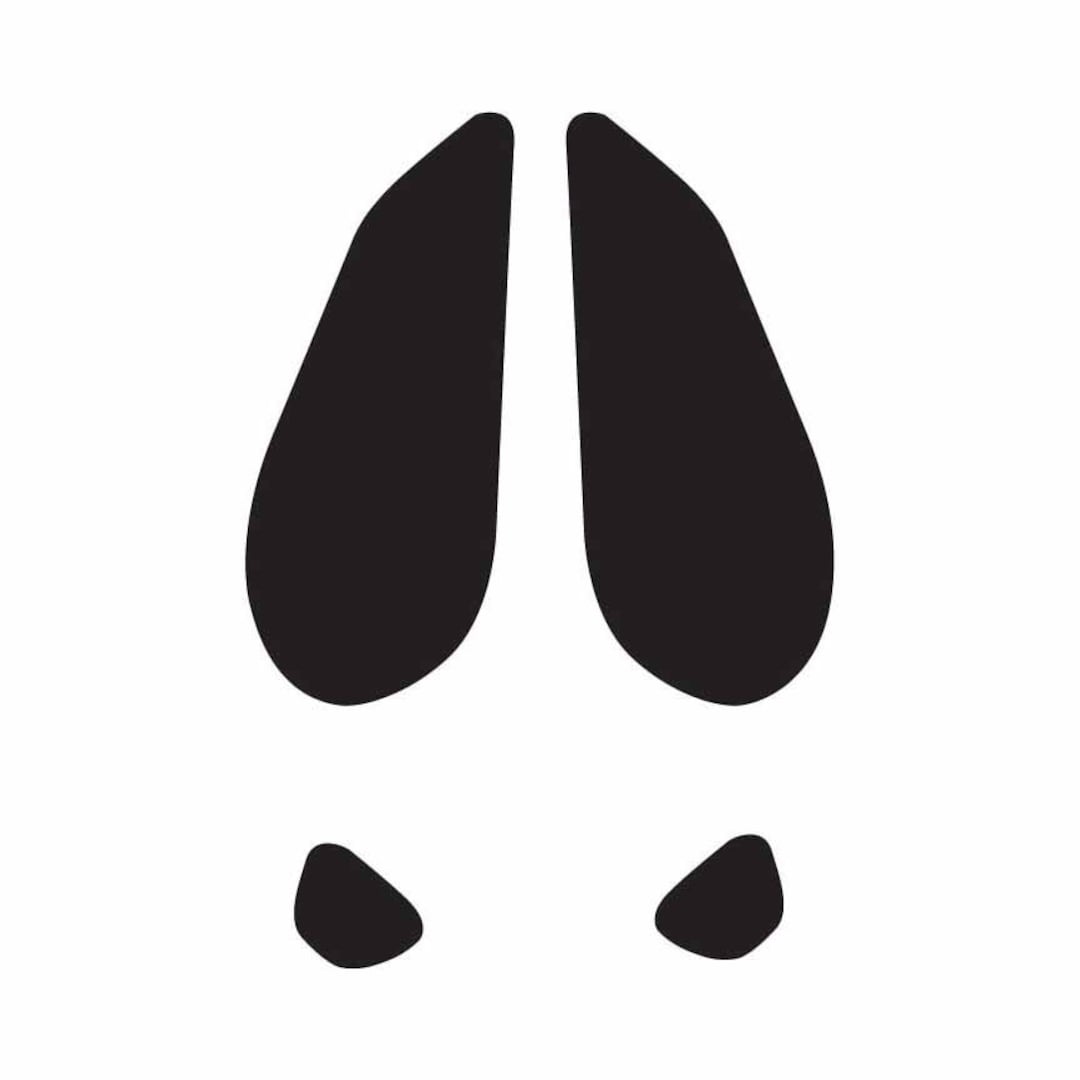 Deer Hoof Print Vector .eps, .svg, .dxf & 1 .png Vinyl Cutter Ready, T