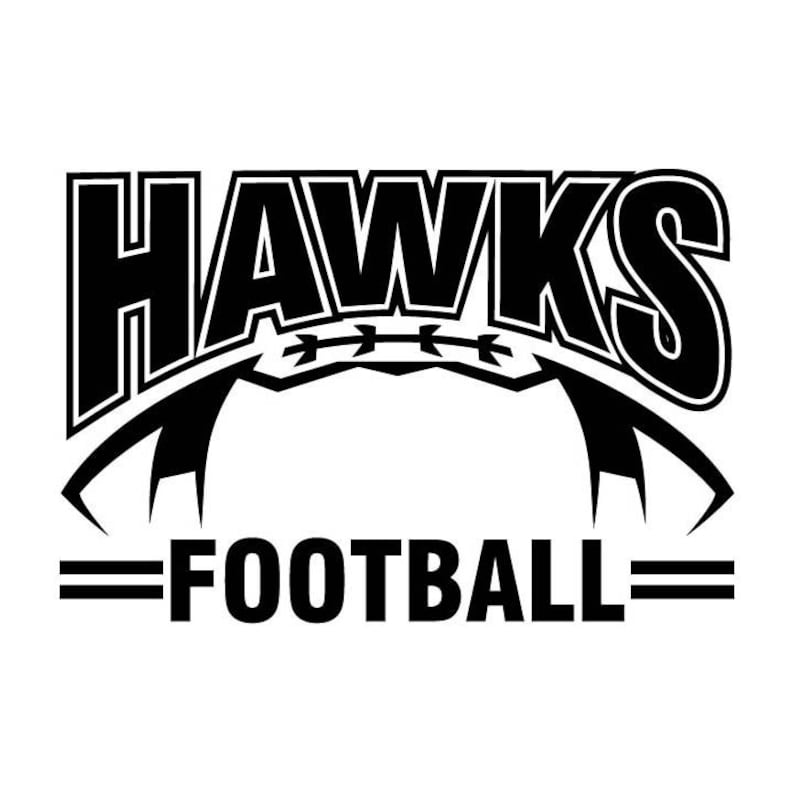 Hawks Football Hawk vector .eps .dxf .svg .png Vinyl Cutter Etsy