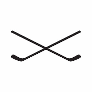 Crossed Hockey Sticks INSTANT DOWNLOAD 1 vector .eps, svg, & a .png Vinyl Cutter Ready, T-Shirt, CNC clipart graphic 0075