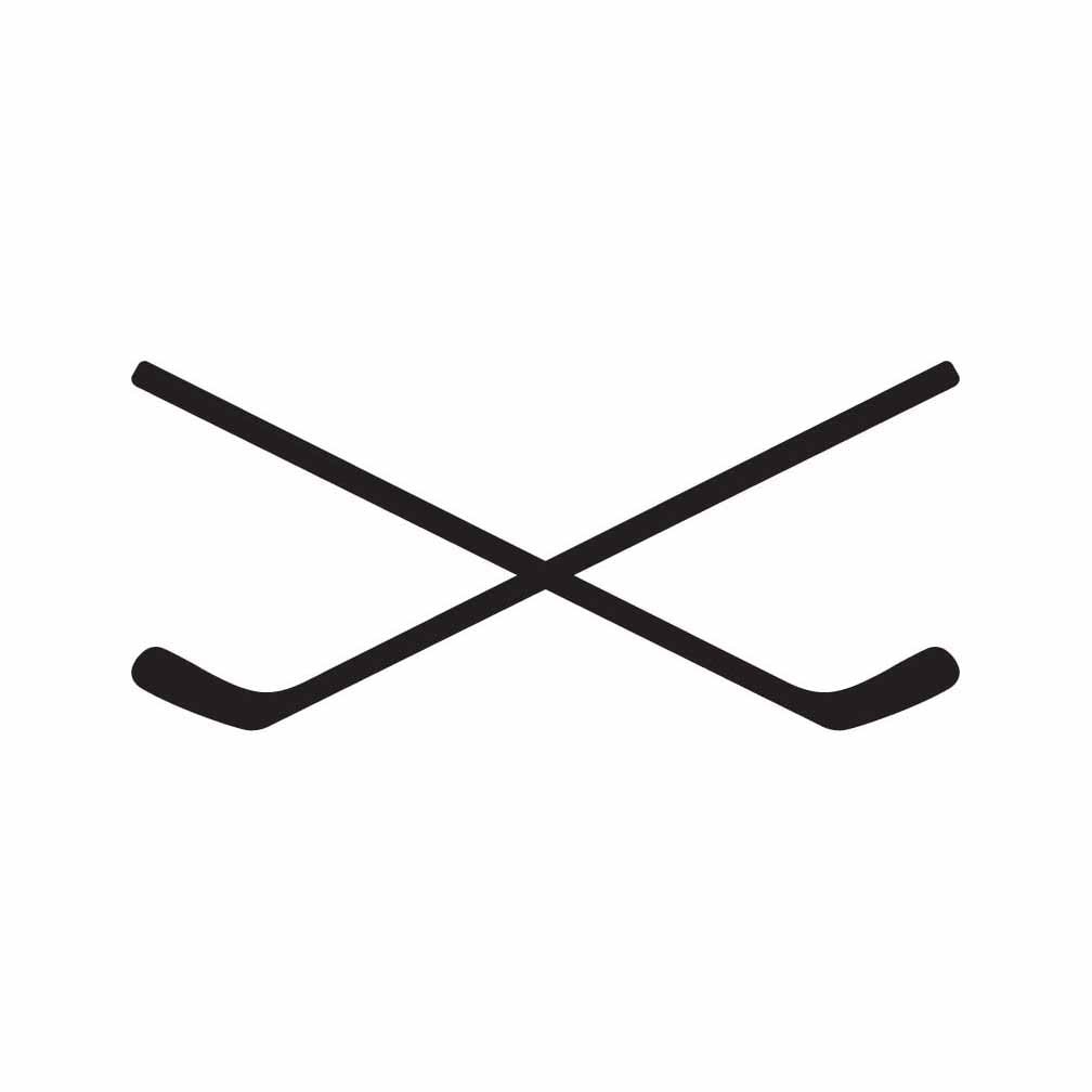 Crossed Hockey Sticks INSTANT DOWNLOAD 1 Vector .eps, Svg, & a .png