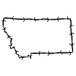Barbed Wire Montana Vector Graphic: Vinyl Cutter Ready (Digital Download)