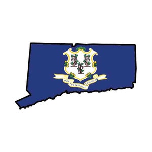 Connecticut Flag State Outline INSTANT DOWNLOAD 1 vector .eps, .dxf, .svg .png. Vinyl Cutter Ready, T-Shirt, CNC clipart graphic 0376