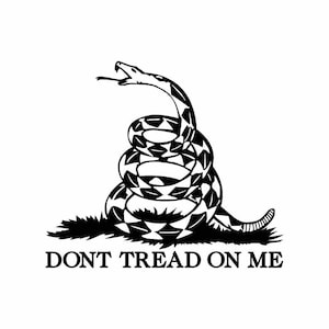Gadsden Flag Dont Tread On Me INSTANT DOWNLOAD 1 vector .eps, svg, & a .png Vinyl Cutter Ready, T-Shirt, CNC clipart graphic 0072
