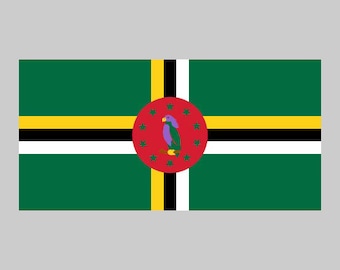 Dominica Flag vector .eps, .dxf, .svg .png. Vinyl Cutter Ready, T-Shirt, CNC clipart graphic 0792