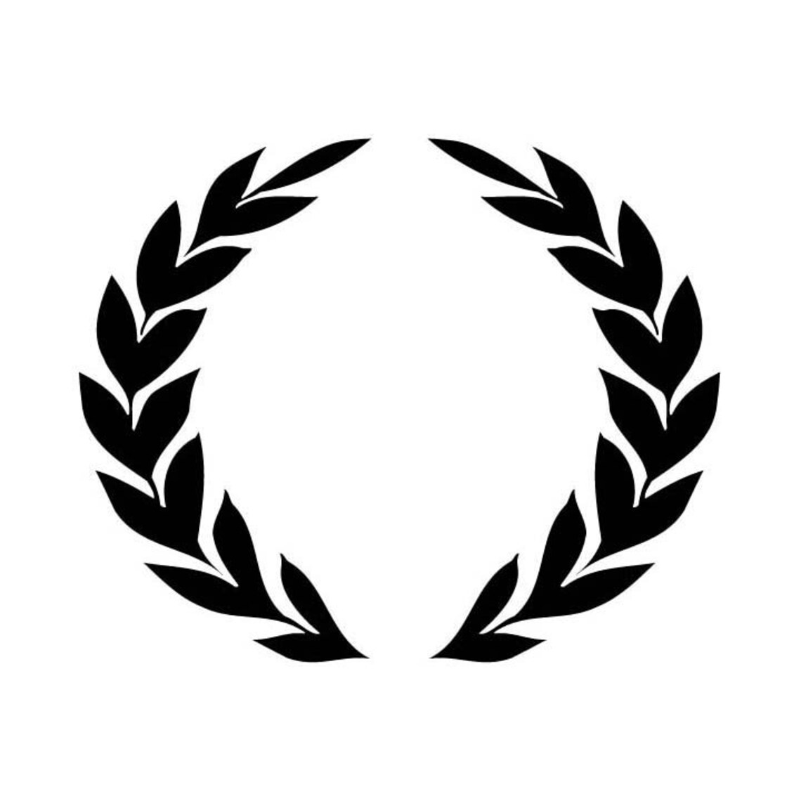 Olive Branch Wreath Vector Logo Design Element, Emblem, Label Sticker
