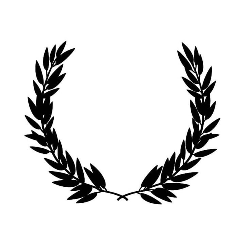 Download Olive Branch Wreath vector Logo Design Element Emblem Label | Etsy