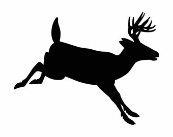 Deer Buck Jumping vector .eps, .dxf, .svg .png Vinyl Cutter Ready, T-Shirt, CNC clipart graphic 0237