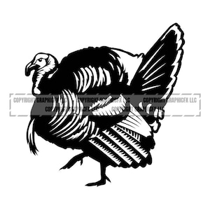 Turkey .eps, .svg, .dxf & 1 .png Vinyl Cutter Ready, T-Shirt, CNC clipart graphic 1083