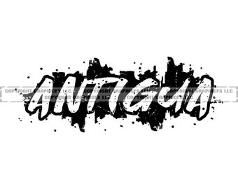 Antigua Paint Word Art: Vinyl Cutter Clipart (Digital Download)