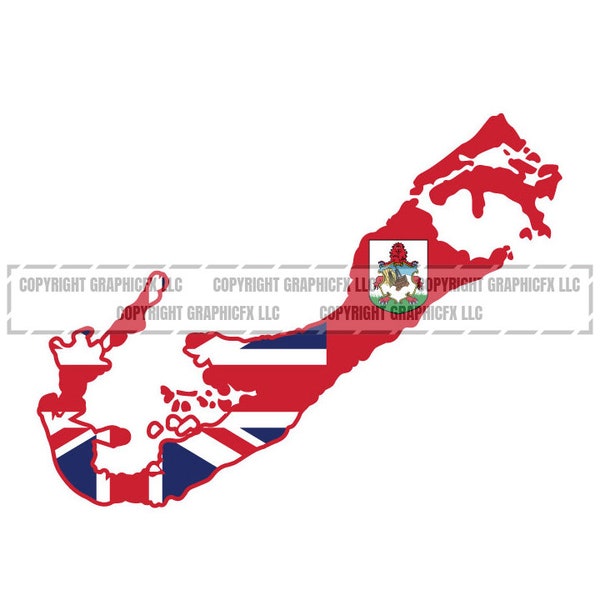 Bermuda Flag Country vector .eps, .dxf, .svg .png. Vinyl Cutter Ready, T-Shirt, CNC clipart graphic 1060
